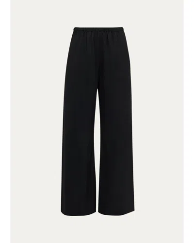 Simkhai Roni Satin Wide-leg Pants In Animal Print