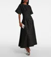 Simkhai Rosalie Short Sleeve Midi Dress In Black In Multi