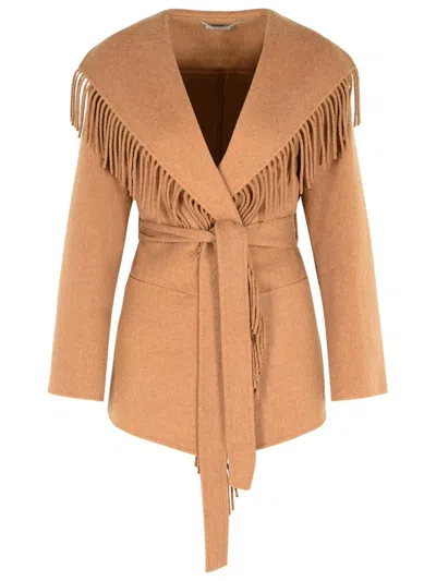 SIMKHAI 'ROWEN' CAMEL WOOL BLEND COAT