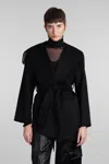 Simkhai Rowen Casual Jacket In Black Wool In Black