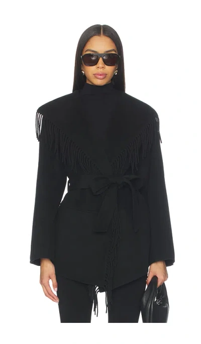 Simkhai Rowen Fringe Jacket In Black