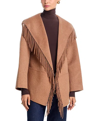 Simkhai Rowen Fringe Jacket In Brown