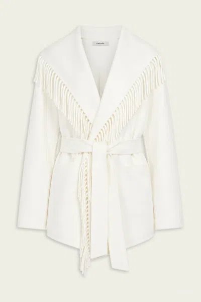 Simkhai Rowen Fringe Jacket In Frost