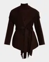 Simkhai Rowen Fringe Wool Jacket In Brown