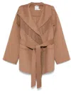 Simkhai Rowen Fringe Jacket Camel In Brown