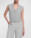 Simkhai Rozzi Cashmere Sweater Vest In Nickel Melange