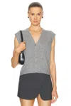 Simkhai Rozzi Cashmere Sweater Vest In Nickel Melange