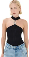 Simkhai Rubie Ribbed-knit Top In Black