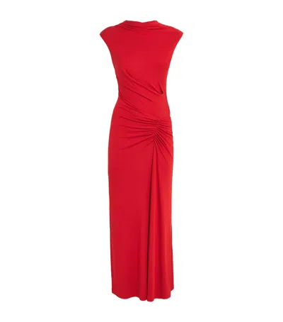 SIMKHAI RUCHED ACACIA MIDI DRESS