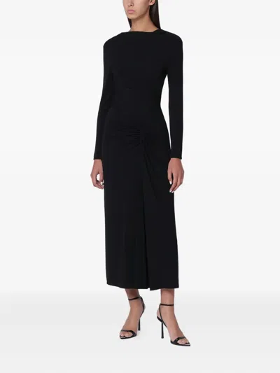 Simkhai Ferrera Dress In Black Draped Jersey