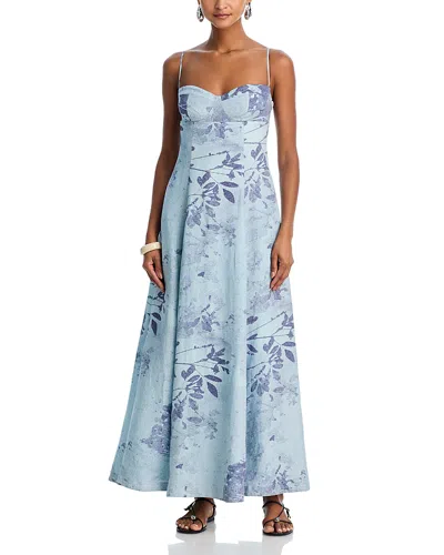 Simkhai Rudie Bustier Maxi Dress In Blue