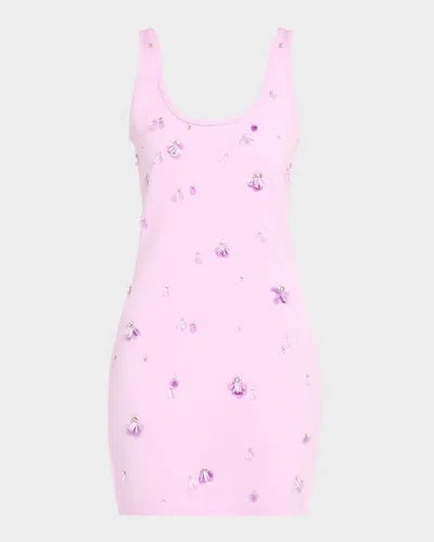 Simkhai Rue Embellished Mini Dress In Pink