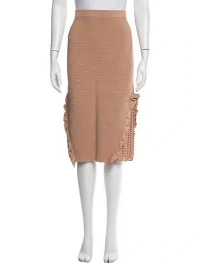 Pre-owned Simkhai Ruffle Embellishment Knee-length Skirt In Pink