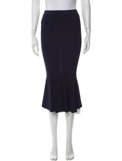 Pre-owned Simkhai Ruffle Embellishment Midi Length Skirt In Blue
