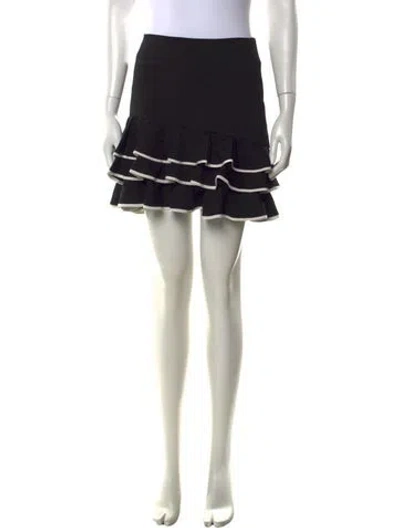 Pre-owned Simkhai Ruffle Embellishment Mini Skirt In Black