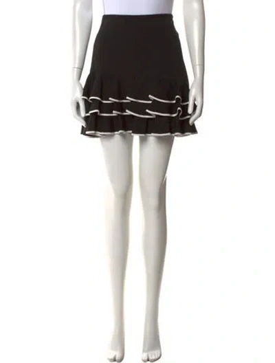 Pre-owned Simkhai Ruffle Embellishment Mini Skirt W/ Tags In Black