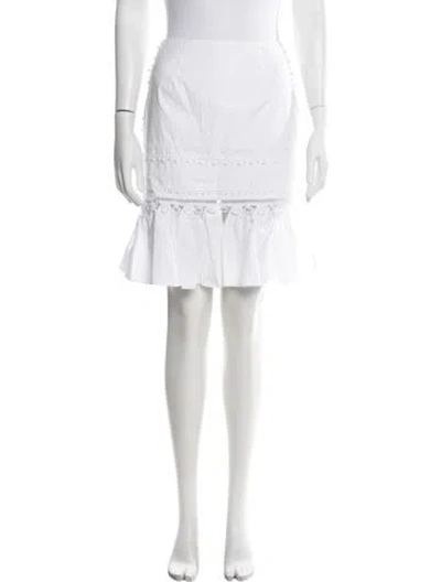Pre-owned Simkhai Ruffle Embellishment Mini Skirt In White
