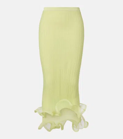 Simkhai Kelso Knit Midi Skirt In Buttercream In Yellow