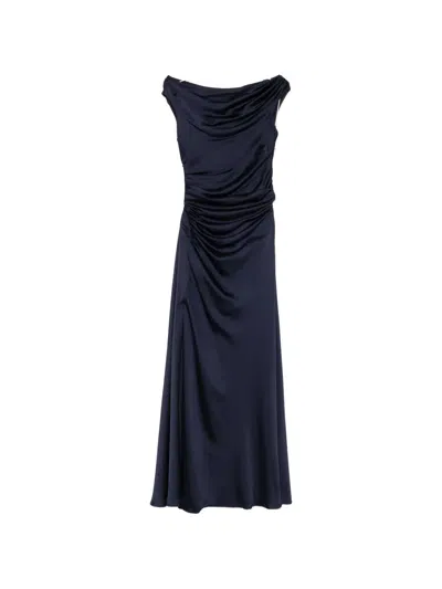 Simkhai Ruffled-embellishment Maxi Dress In Blue