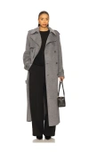 Simkhai Rumi Belted Long Coat In Brown