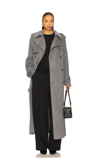 Simkhai Rumi Belted Long Coat In Brown