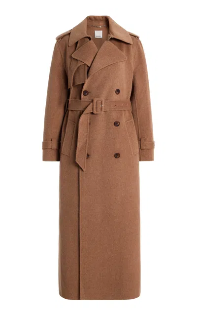 Simkhai Rumi Belted Long Coat In Brown