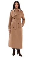 Simkhai Rumi Belted Long Coat Camel In Brown