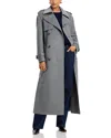 Simkhai Rumi Double Breasted Long Coat In Gray