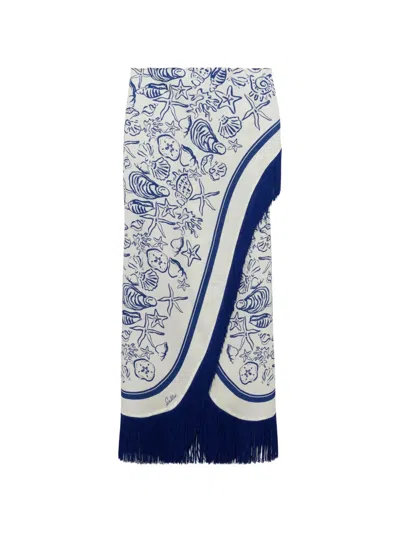 Simkhai Russo Fringe-trimmed Pareo In Blue