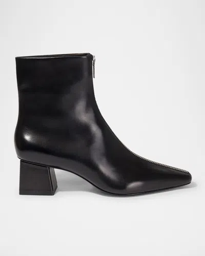 SIMKHAI RYDER LEATHER ZIP ANKLE BOOTIES