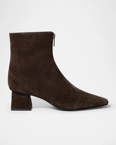 SIMKHAI RYDER SUEDE ZIP ANKLE BOOTIES