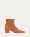 Simkhai Ryder Suede Zip Booties In Brown