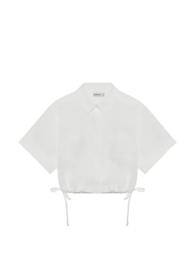 Simkhai Ryett Cropped Shirt In White