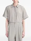 Simkhai Ryett Shirt In Grey Acetate In Grey