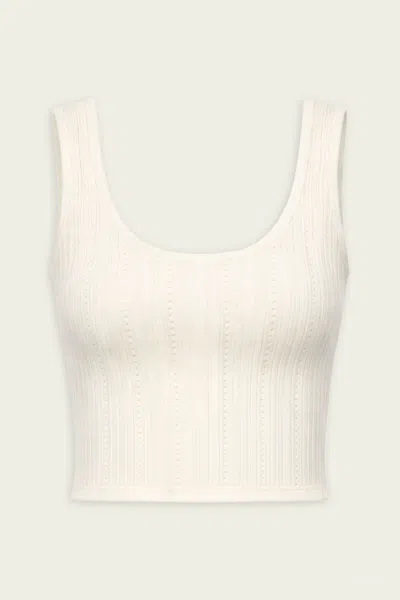 Simkhai Rylan Knit Tank Top In Ivory In Neutral