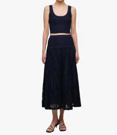 Simkhai Rylan Knit Tank Top In Midnight In Black