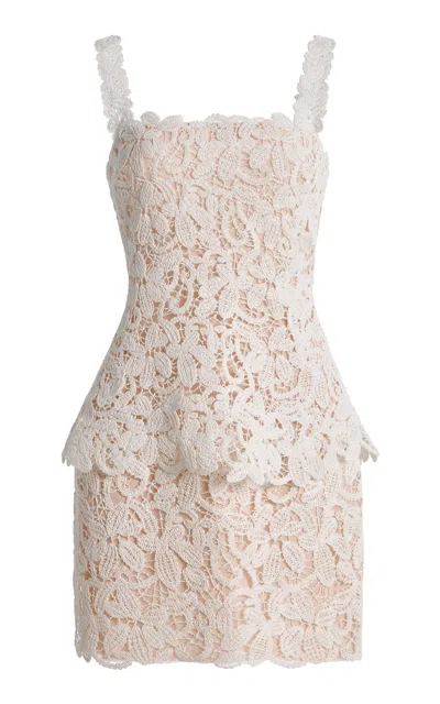 Simkhai Rylin Crochet Mini Dress In White