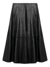 Simkhai Ryma Leather Midi Skirt In Black