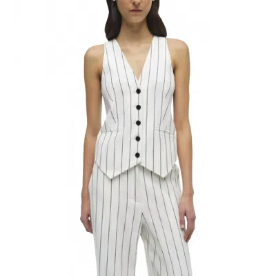 Simkhai Sabina Button-front Vest In Midnight Stripe In Blue