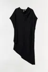 Simkhai Sadia Satin Mini Cape Dress In Black In Black