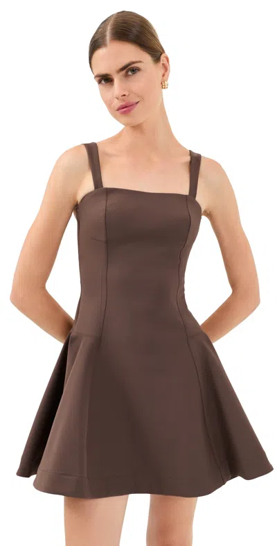 Simkhai Sadie Mini Dress Chocolate In Brown