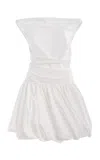 Simkhai Salina Cotton Bubble Mini Dress In White