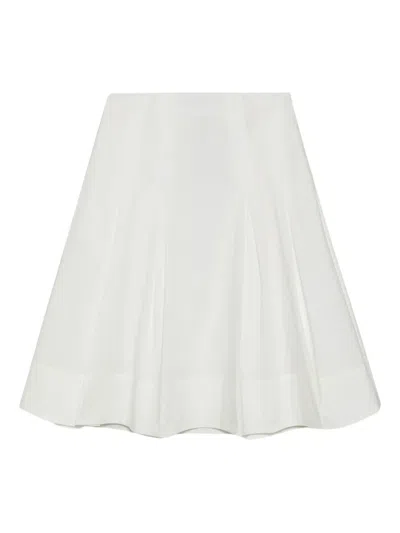 Simkhai Samantha Pleated Midi Skirt In White
