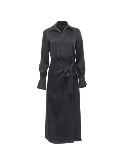 Pre-owned Simkhai Samba Belted Midi Dress In Black