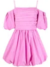 Simkhai Puff-sleeve Off-shoulder Minidress In Rosa