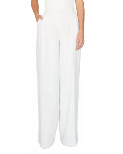 Simkhai Sanaz Pleated Straight Trouser In Natural White