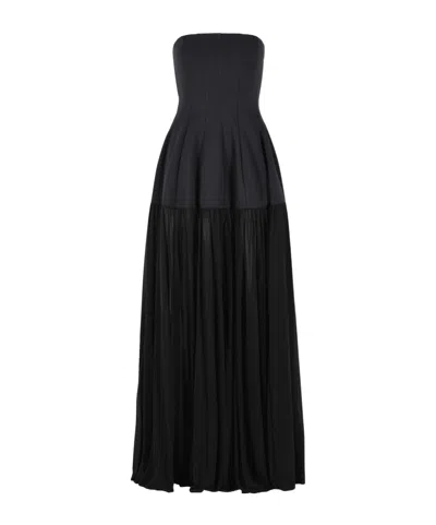 Simkhai Sandrine Strapless Maxi Dress In Black