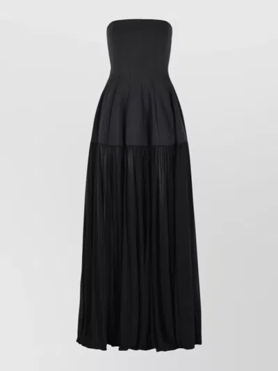 Simkhai Sandrine Strapless Viscose Dress Fitted Bodice In Blue