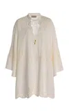 Simkhai Sarina Broderie Anglaise Cotton-blend Mini Dress In White