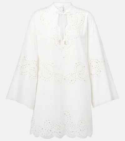 SIMKHAI SARINA BRODERIE ANGLAISE MINIDRESS
